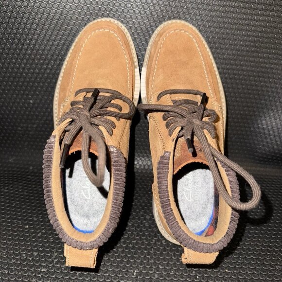 Clarks Barnes Mid Moc Toe Brown Suede Outdoor Comfort Boots Men's Size 7.5 - Picture 6 of 8